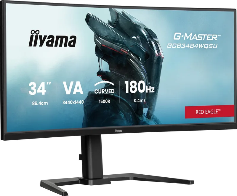 G-Master GCB3484WQSU-B1 Red Eagle - 34 inch - WQHD - VA - 180 Hz - Verstelbaar - Curved van iiyama, Zwart – cover