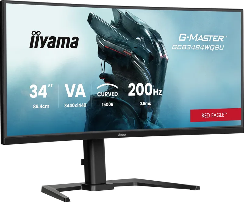 G-Master GCB3484WQSU-B2 Red Eagle - 34 inch - WQHD - VA - 200Hz - Verstelbaar - Curved - Dual mode (400Hz) van iiyama, Zwart – cover