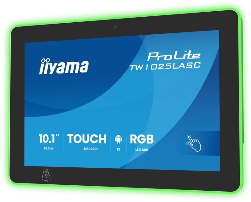 iyama ProLite TW1025LASC-B3PNR - 10 inch - 1280x800 - IPS - Touch - RJ45 - Android 13 van iiyama, Zwart – cover