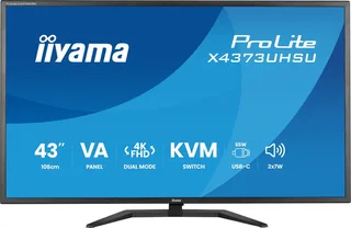iyama ProLite X4373UHSU-B2 - 43 inch - 4K - IPS - USB-Hub (4x) - HDR10 by iiyama, Black – cover 1 of 2
