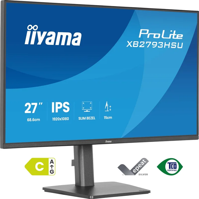 iyama ProLite XB2793HSU-B1 - 27 inch - Full HD - IPS - USB-Hub (2x) - verstelbaar van iiyama, Zwart – cover