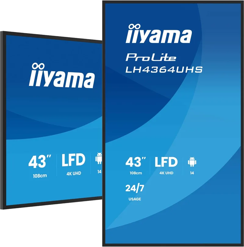 Monitor Iiyama LH4364UHS-B1AG 43" 4K Ultra HD by iiyama, Black – cover