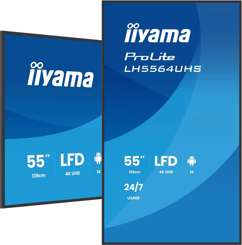 Monitor Iiyama LH5564UHS-B1AG 55" 4K Ultra HD by iiyama, Black – cover