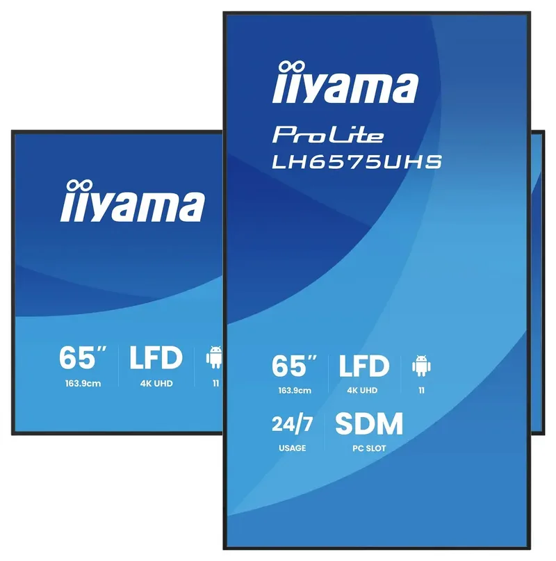 Monitor Iiyama LH6575UHS-B2AG 65" 4K Ultra HD de iiyama, Noir – jaquette 2 sur 2