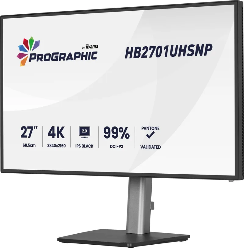 ProGraphic HB2701UHSNP-B1 - 27 inch - 4K - IPS Black 2.0 - Verstelbaar - DCI-P3(99%) - USB-C Dock by iiyama, Black – cover