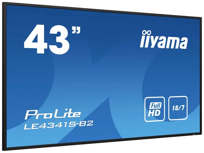 ProLite LE4341S-B2 - 43 Inch - IPS - Full HD - 18/7 werktijd - 350 cd/m² van iiyama, Zwart – cover 2 van 2