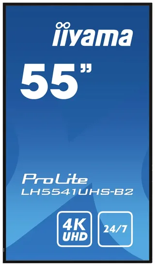 ProLite LH5541UHS-B2 - 55 Inch - IPS - 4K - 24/7 werktijd - 500 cd/m² by iiyama, Black – cover 2 of 2