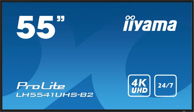 ProLite LH5541UHS-B2 - 55 Inch - IPS - 4K - 24/7 werktijd - 500 cd/m² van iiyama, Zwart – cover