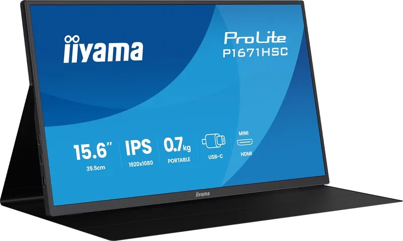 Prolite P1671HSC-B1 - 16 inch - Full HD - IPS de iiyama, Noir – jaquette