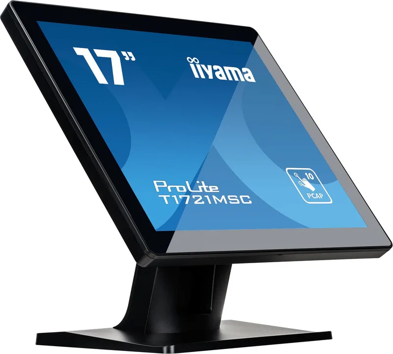 ProLite T1721MSC-B2 computer monitor 43,2 cm (17") 1280 x 1024 Pixels SXGA LED Touchscreen Tafelblad de iiyama, Noir – jaquette