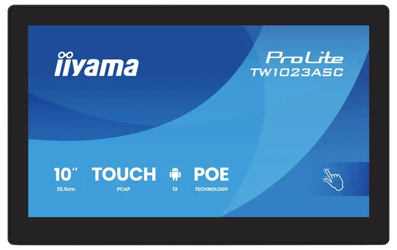 ProLite TW1023ASC-B3P - 10 inch - 1280x800 - IPS - Touch - RJ45 - Android 13 de iiyama, Noir – jaquette 2 sur 2