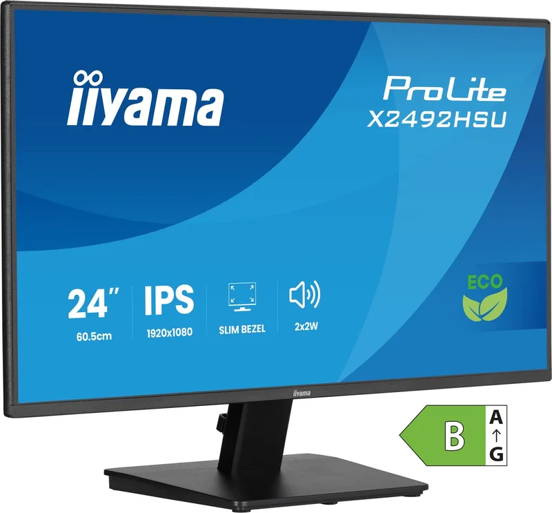 ProLite X2492HSU-B1 - 24 inch - Full HD - IPS - USB-Hub (2x) - Energy label B by iiyama, Black – cover