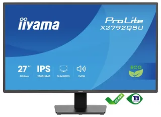 ProLite X2792QSU-B1 - 27 inch - QHD - IPS - USB-Hub (2x) - Energy label B by iiyama, Black – cover 2 of 2