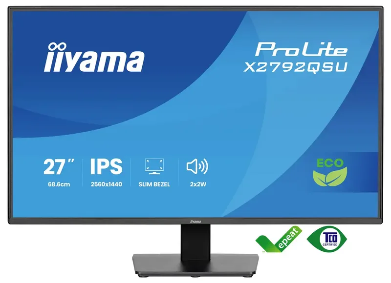 ProLite X2792QSU-B1 - 27 inch - QHD - IPS - USB-Hub (2x) - Energy label B by iiyama, Black – cover 2 of 2