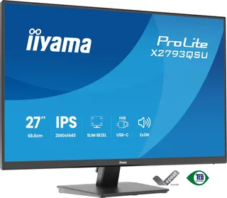 ProLite X2793QSU-B1 - 27 inch - QHD - IPS - USB-Hub (2x) de iiyama, Noir – jaquette 1 sur 2
