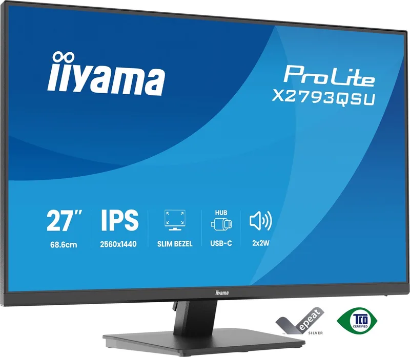 ProLite X2793QSU-B1 - 27 inch - QHD - IPS - USB-Hub (2x) by iiyama, Black – cover