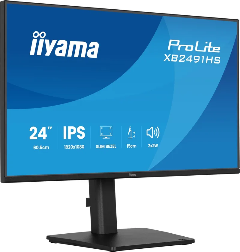 ProLite XB2491HS-B1 - 24 inch - Full HD - IPS - speakers - verstelbaar van iiyama, Zwart – cover