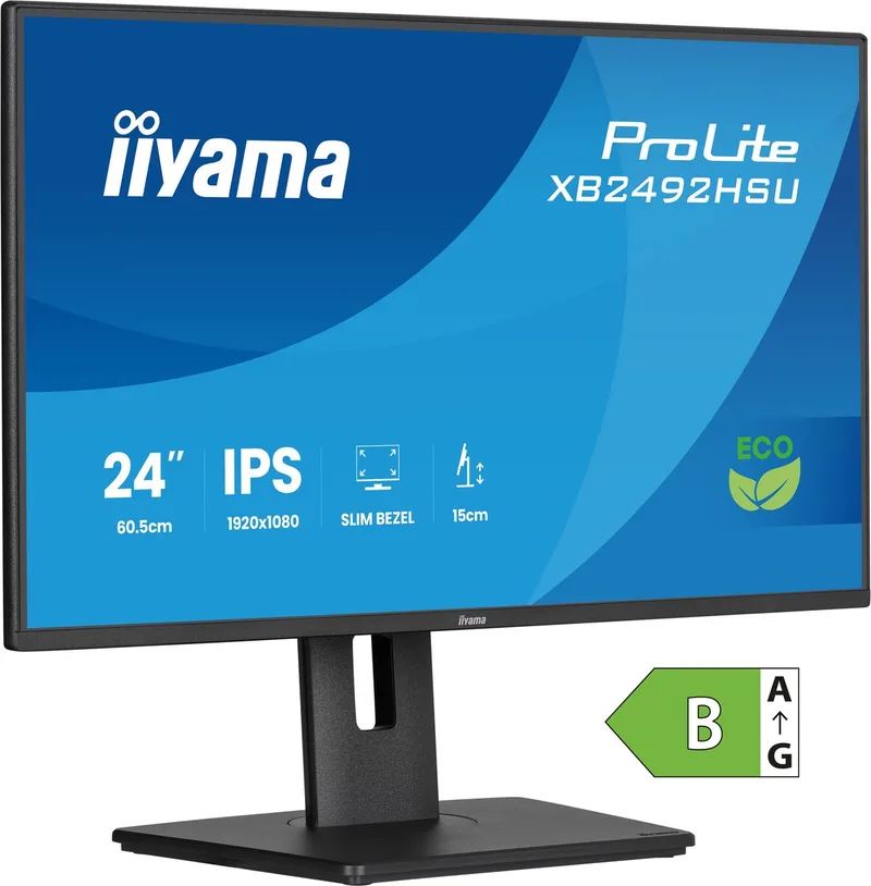 ProLite XB2492HSU-B1 - 24 inch - Full HD - IPS - USB-Hub (2x) - Verstelbaar - Energy label B de iiyama, Noir – jaquette