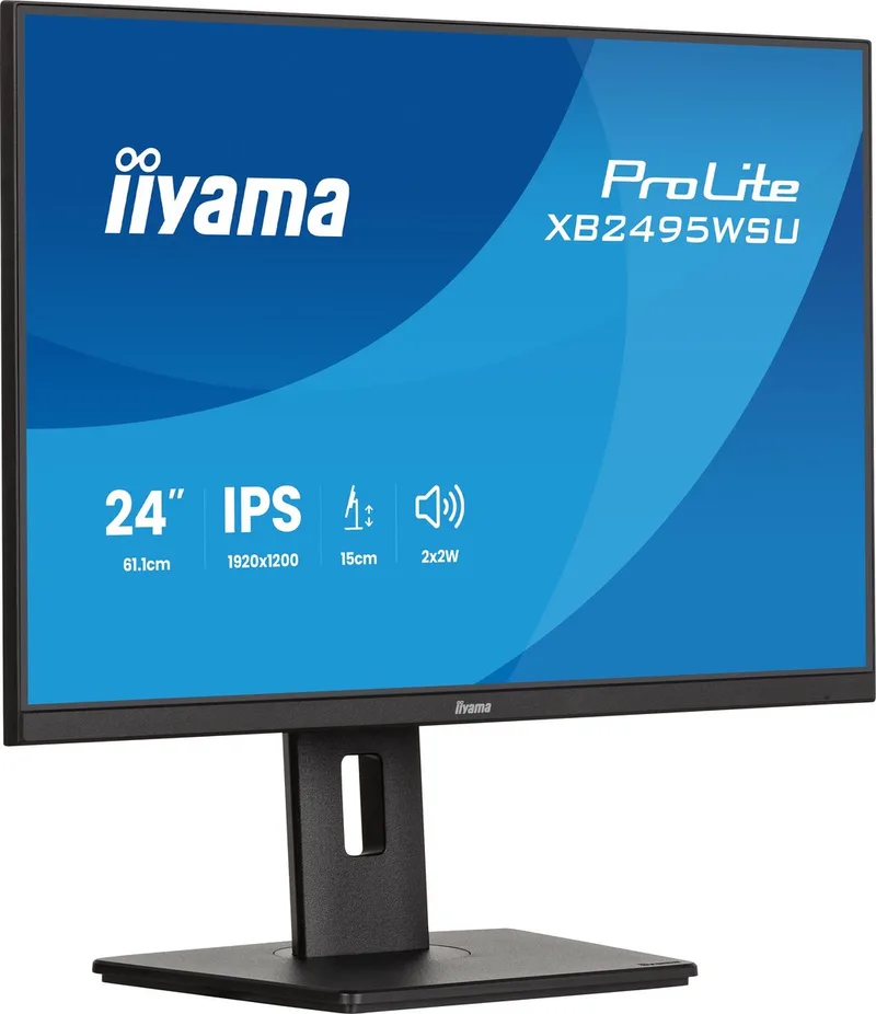 ProLite XB2495WSU-B1 - 24 inch - Full HD - IPS - USB-Hub (4x) - verstelbaar - 1920 x 1200 by iiyama, Black – cover