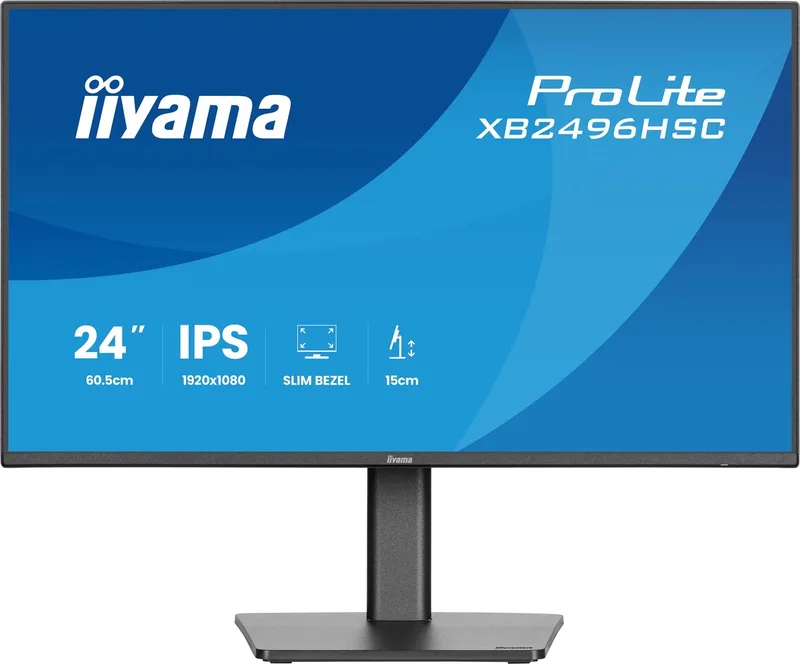 ProLite XB2496HSC-B1 - 24 inch - Full HD - IPS - USB-Hub (2x) - Verstelbaar - USB-C (65 watt) van iiyama, Zwart – cover
