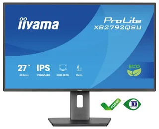 ProLite XB2792QSU-B1 - 27 inch - QHD - IPS - USB-Hub (2x) - Verstelbaar - Energy label B by iiyama, Black – cover 2 of 2