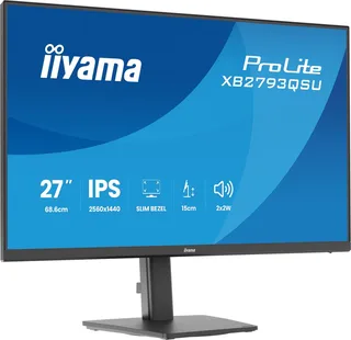 ProLite XB2793QSU-B1 - 27 inch - QHD - IPS - USB-Hub (2x) - verstelbaar by iiyama, Black – cover 1 of 2