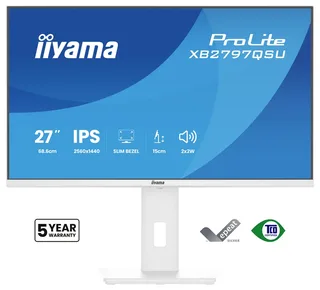 ProLite XB2797QSU-W1 - 27 inch - QHD - IPS - USB-Hub (4x) - verstelbaar by iiyama, White – cover 2 of 2