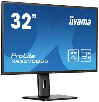 ProLite XB3270QSU-B1 - 32 inch - QHD - IPS - USB-Hub (3x) - Verstelbaar by iiyama, Black – cover 2 of 2