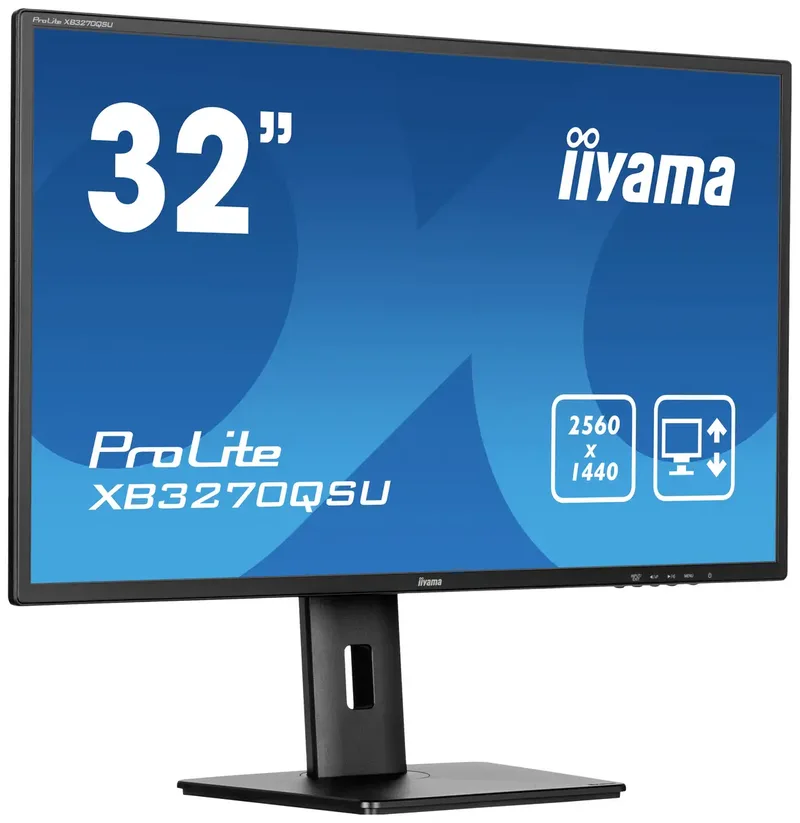 ProLite XB3270QSU-B1 - 32 inch - QHD - IPS - USB-Hub (3x) - Verstelbaar by iiyama, Black – cover 2 of 2