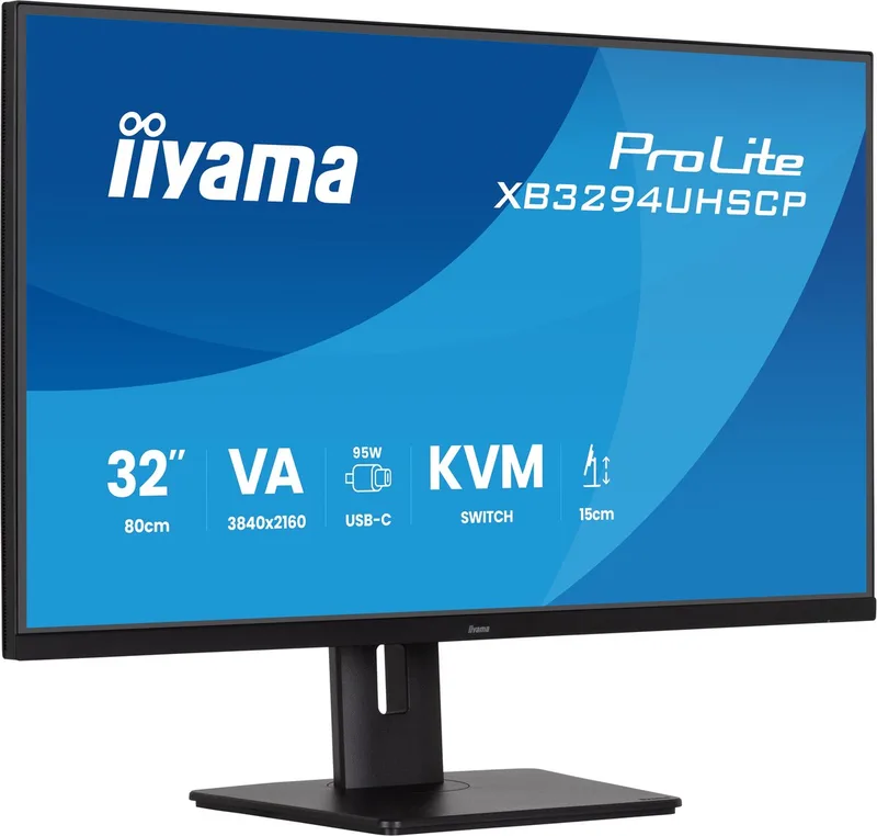 ProLite XB3294UHSCP-B1 - 32 inch - 4K - VA - USB-Hub (4x) - Verstelbaar - USB-C - KVM-switch van iiyama, Zwart – cover