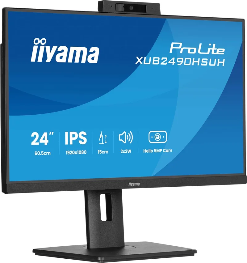 ProLite XUB2490HSUH-B2 - 24 inch - Full HD - IPS - USB-Hub (3x) - Verstelbaar - Windows Hello Cam van iiyama, Zwart – cover