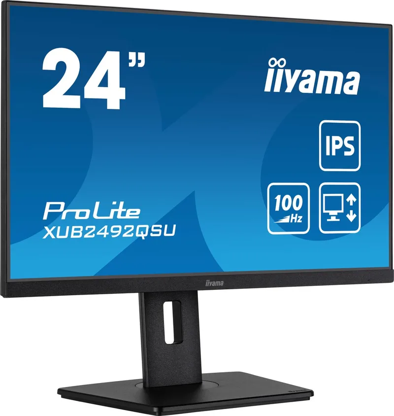 ProLite XUB2492QSU-B1 - 24 inch - QHD - IPS - USB-Hub (3x) - Verstelbaar de iiyama, Noir – jaquette