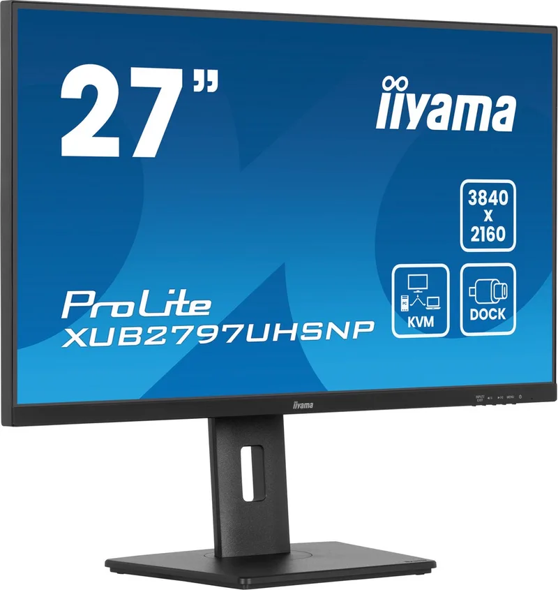 ProLite XUB2797UHSNP-B1 - 27 inch - 4K - IPS - USB-Hub (4x) - Verstelbaar - USB-C Dock - KVM-switch van iiyama, Zwart – cover