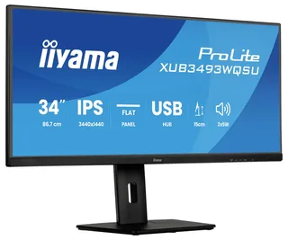 ProLite XUB3493WQSU-B6 - 34 inch - WQHD - IPS - USB-Hub (4x) - Verstelbaar van iiyama, Zwart – cover 2 van 2