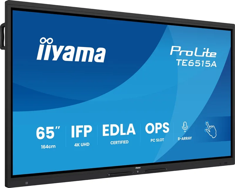 TE6515A-B2AG beeldkrant Kiosk-ontwerp 163,8 cm (64.5) Wifi 550 cd/m² 4K Ultra HD Touchscreen Type processor Android 24/7 by iiyama, Black – cover