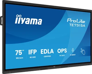 TE7515A-B2AG beeldkrant Kiosk-ontwerp 190,5 cm (75") Wifi 550 cd/m² 4K Ultra HD Touchscreen Type processor Android 24/7 by iiyama, Black – cover 1 of 2