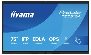 TE7515A-B2AG beeldkrant Kiosk-ontwerp 190,5 cm (75") Wifi 550 cd/m² 4K Ultra HD Touchscreen Type processor Android 24/7 by iiyama, Black – cover 2 of 2