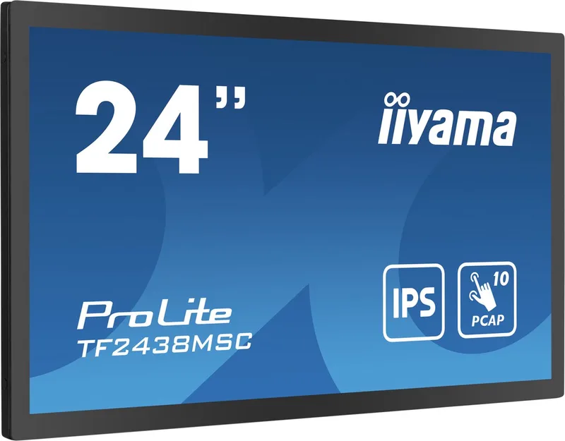 TF2438MSC-B1 beeldkrant Digitaal A-kaart 61 cm (24") LED 600 cd/m² Full HD Touchscreen de iiyama, Noir – jaquette