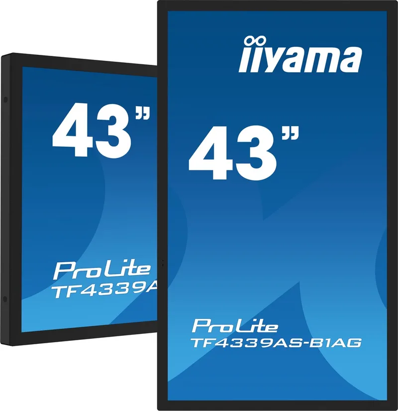 TF4339AS-B1AG computer monitor 108 cm (42.5") 3840 x 2160 Pixels 4K Ultra HD LED Touchscreen van iiyama, Zwart – cover