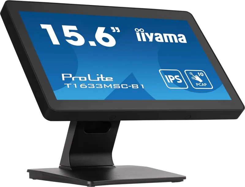 TFT T1633MSC 39.5cm IPS TOUCH 15.6''/1920x1080/DP/HDMI/USB de iiyama, Noir – jaquette