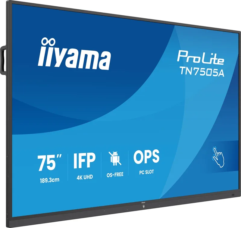 TN7505A-B1AG beeldkrant Interactief flatscreen 189,3 cm (74.5) 500 cd/m² 4K Ultra HD Touchscreen by iiyama, Black – cover