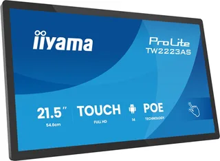 TW2223AS-B3P beeldkrant Interactief flatscreen 54,6 cm (21.5") Wifi 450 cd/m² Full HD Touchscreen Type processor Android 24/7 by iiyama, Black – cover 1 of 2