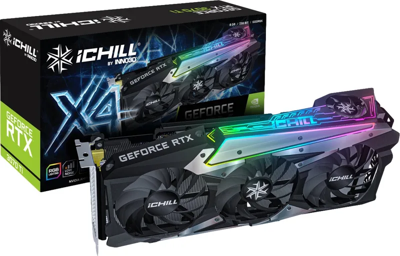 iChill C307T4-086XX-1820VA35 videokaart NVIDIA GeForce RTX 3070 Ti 8 GB GDDR6X van Inno3D, Zwart – cover
