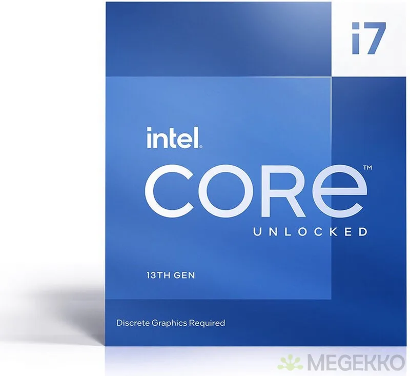 Core i7 13700KF - Processor 3.4 GHz (5.4 GHz) - 16 core 8P+8E - 24 threads - 30 MB cache - LGA1700 Socket - doos by Intel – cover