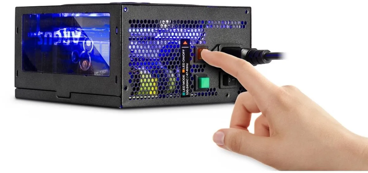 Argus RGB-650W CM II power supply unit 20+4 pin ATX ATX van Inter-Tech, Zwart – cover