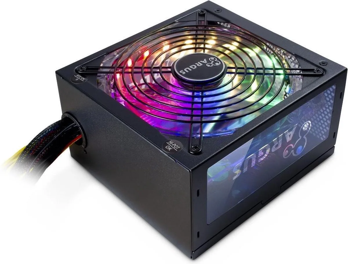 Argus RGB-700W II power supply unit 20+4 pin ATX ATX van Inter-Tech, Zwart – cover