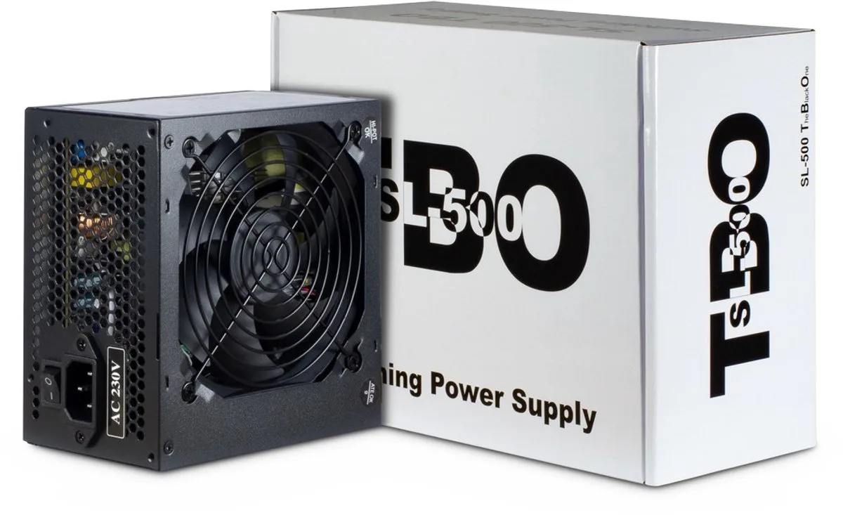 SL-500 TBO | 500 Watt ATX PSU | Power Supply | Voeding de Inter-Tech, Noir – jaquette