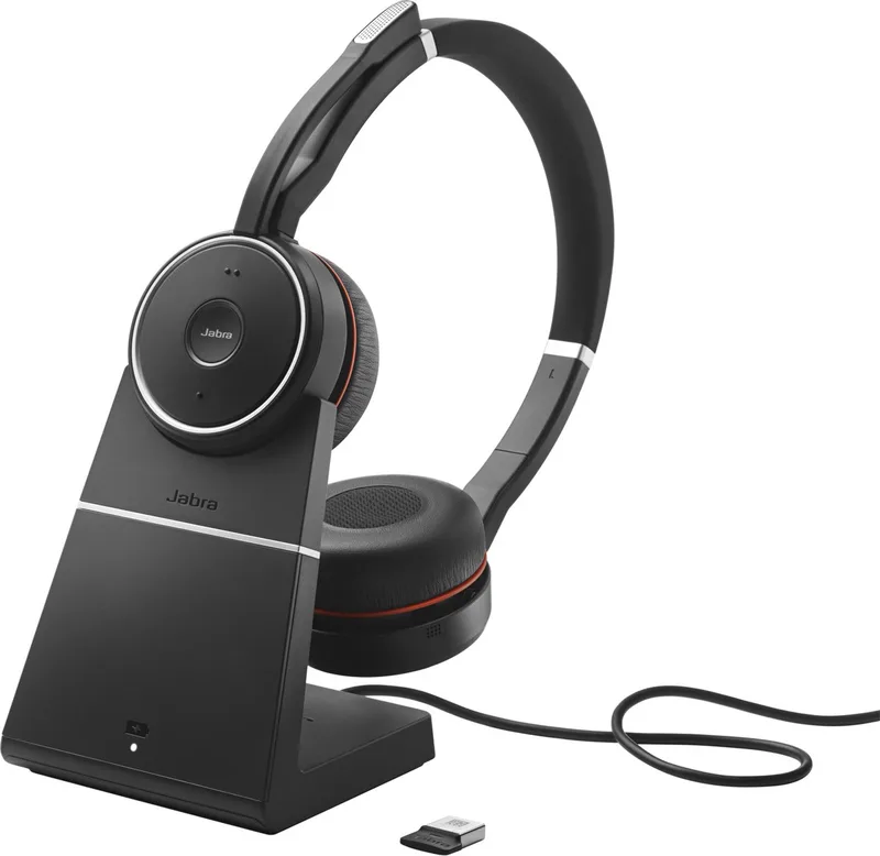 Bluetooth Headset with Microphone Jabra Evolve 75 by Jabra, Black – cover