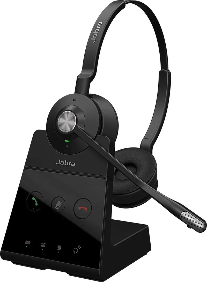 Engage 65 SE Stereo On Ear headset DECT, Kabel Stereo Noise Cancelling Microfoon uitschakelbaar (mute), NFC van Jabra, Zwart – cover