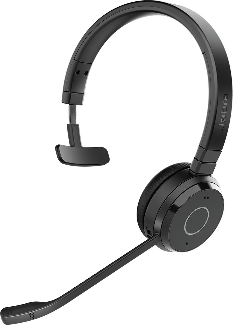 Evolve 65 TE UC Mono - Draadloze On-ear Koptelefoon - Bluetooth de Jabra, Noir – jaquette